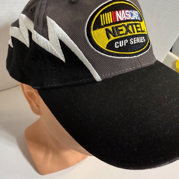Nascar Hat Nextel Cup Series Checkered Flag Sports Black Adjustable Cap NEW - Picture 6 of 10